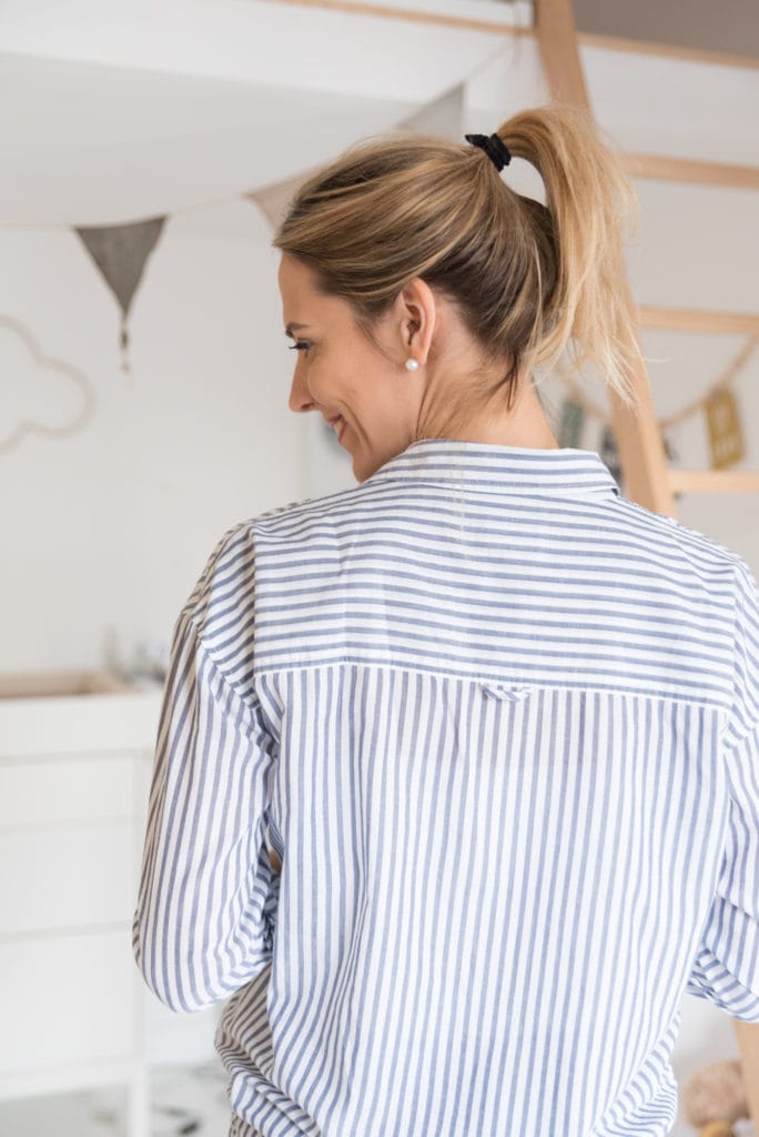 Chemise GANT Femme Bleue Rayée - Taille EU 34 / UK 6 / US 4 (Manches Longues)