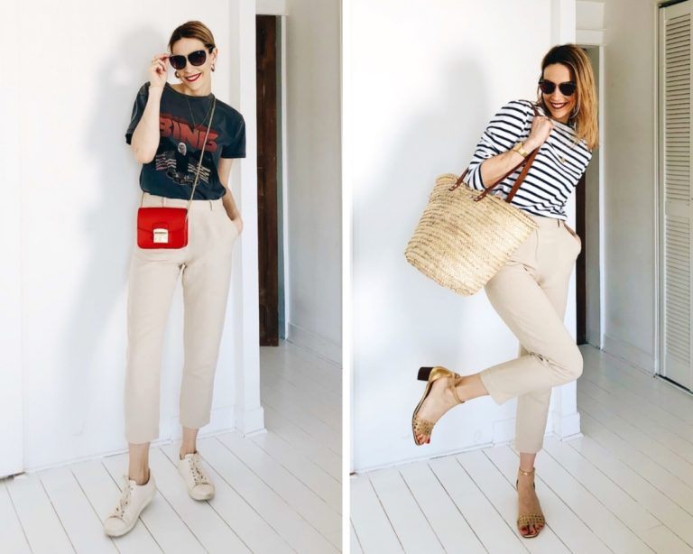 10 façons de porter un pantalon beige en été - Le Dressing Idéal